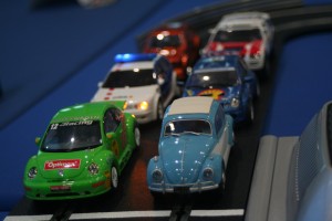 VW slot cars at dealership