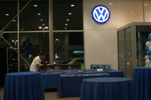 VW slot cars at dealership