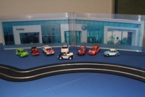 VW slot cars at dealership