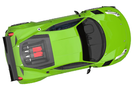 green ferrari slot car