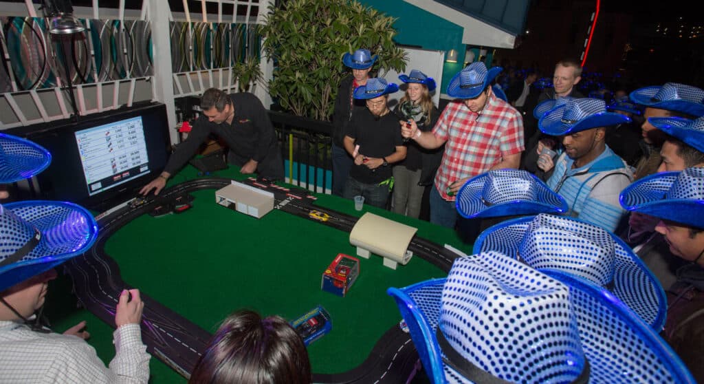 slot car corporate events team building