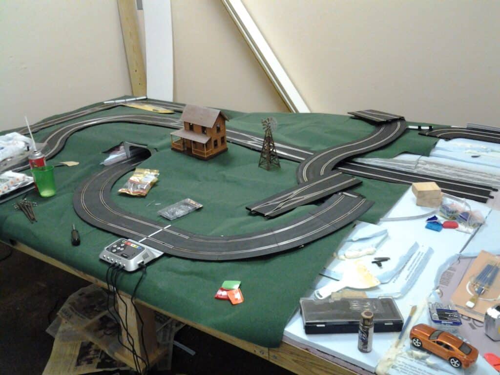 USAA Slot car track corporate event