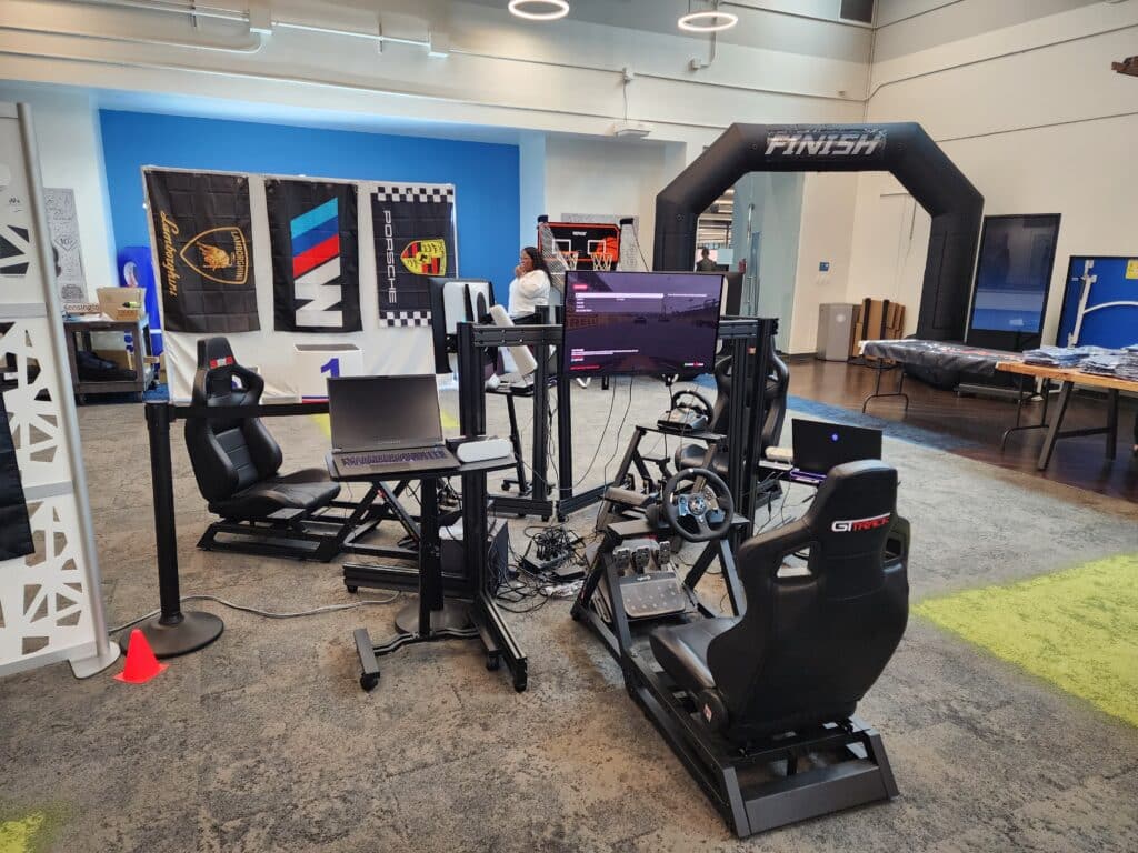 Dell team building racing simulators