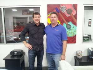 Professional driver and owner of Mosing Motorcars Jeff Mosing and Races2U owner Warren Peck